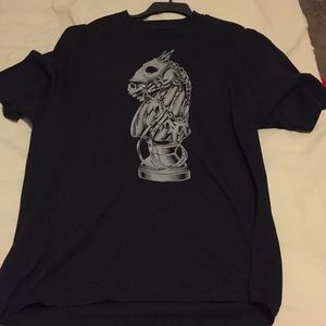 Zero brand xl tee knight chess